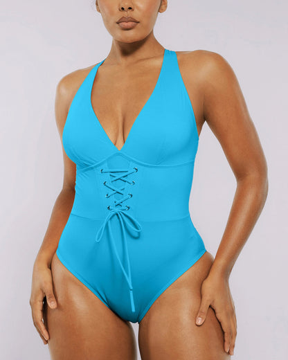 Smart Sculpt™ Plunge Corset Shaping Swimsuit
